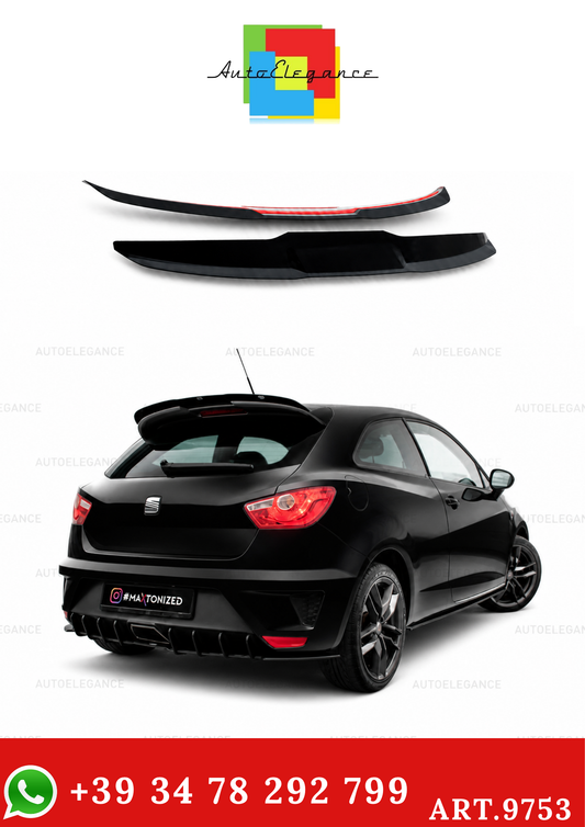 💫ART.9753 SPOILER POSTERIORE SEAT IBIZA 4 SPORT-COUPE  NERO LUCIDO💫