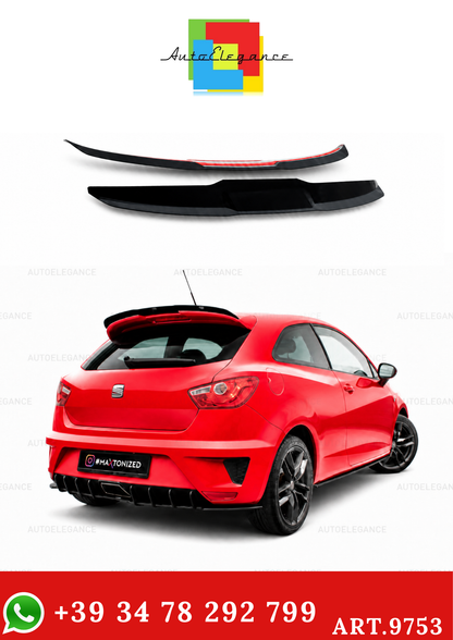 💫ART.9753 SPOILER POSTERIORE SEAT IBIZA 4 SPORT-COUPE  NERO LUCIDO💫