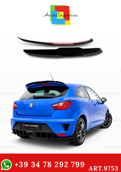 💫ART.9753 SPOILER POSTERIORE SEAT IBIZA 4 SPORT-COUPE  NERO LUCIDO💫