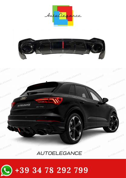 💫Diffusore Posteriore adatto per Audi Q3 SUV 2018-2022 Sline Look RSQ3 SUV💫