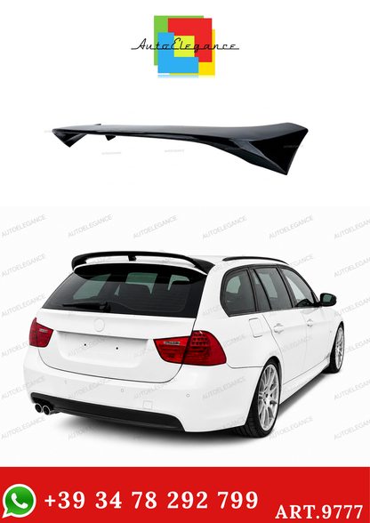 💫ART.9777 Spoiler sul Tetto Nero Lucido ABS per BMW E91 Touring 2004 - 2011💫