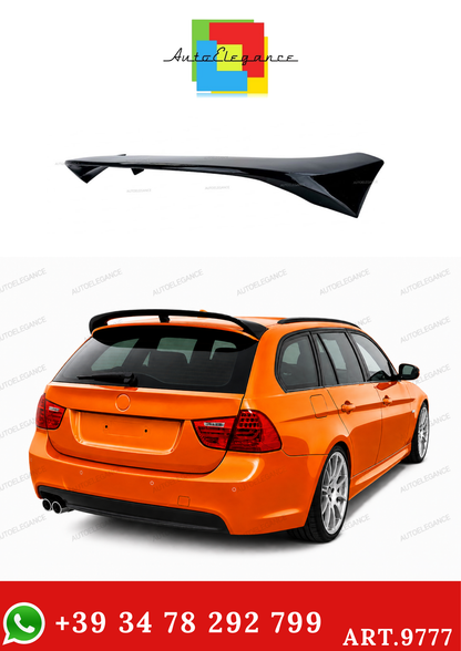 💫ART.9777 Spoiler sul Tetto Nero Lucido ABS per BMW E91 Touring 2004 - 2011💫
