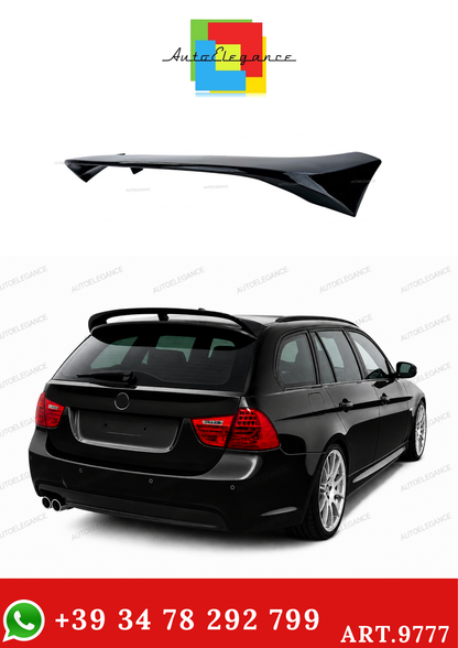 💫ART.9777 Spoiler sul Tetto Nero Lucido ABS per BMW E91 Touring 2004 - 2011💫