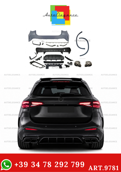 💫ART.9781 Paraurti Posteriore per Mercedes X254 GLC 2023+ look AMG GLC63💫