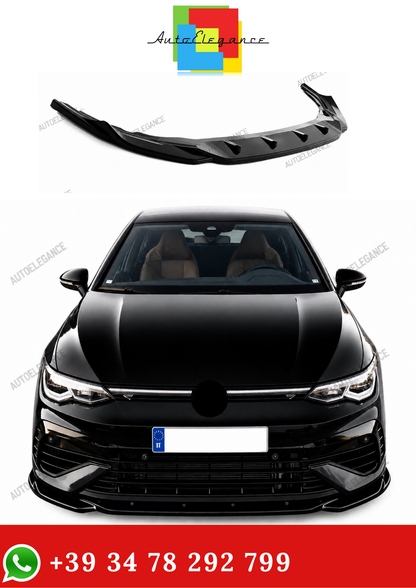 💫Splitter Anteriore Nero Lucido per Golf R MK8 2020-2024💫