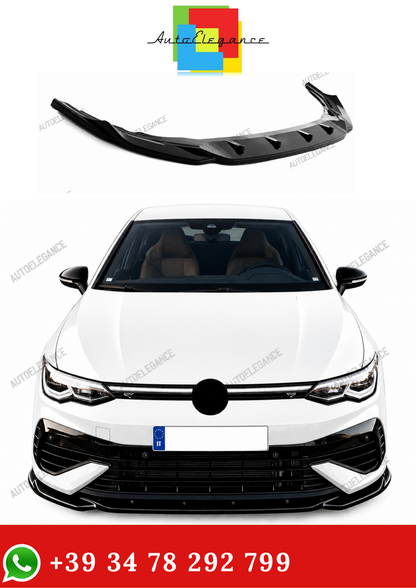 💫Splitter Anteriore Nero Lucido per Golf R MK8 2020-2024💫