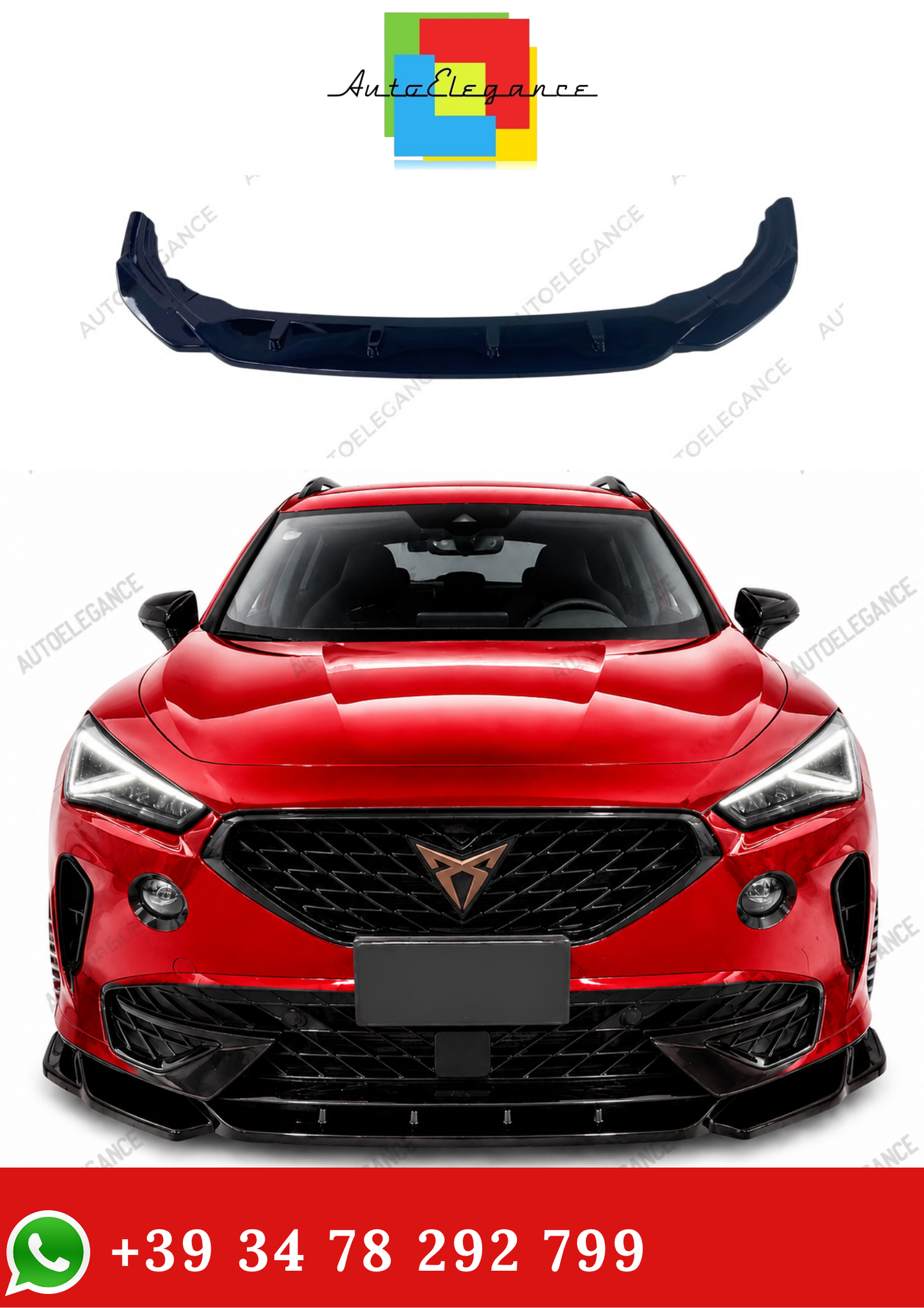 💫Splitter Anteriore Stile Maxton per Cupra Formentor 2020-2024 Nero Lucido💫