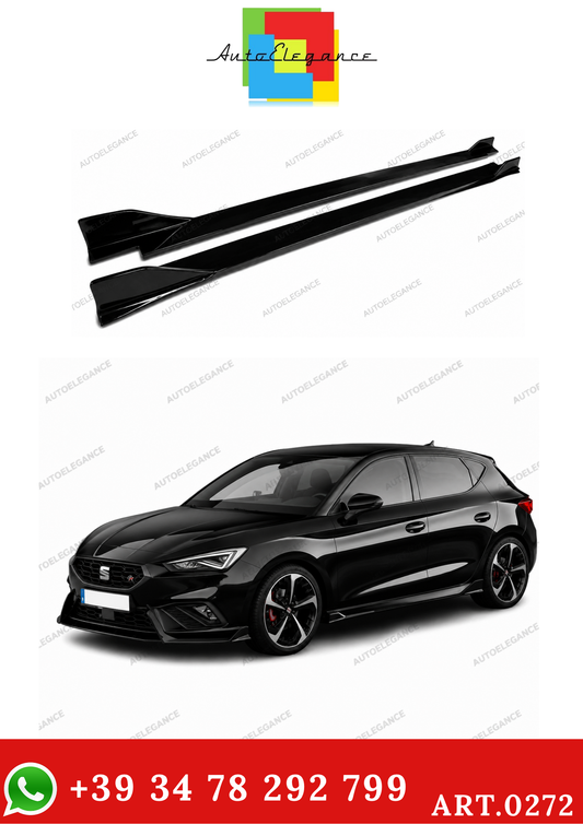 💫ART. 0272 Sotto Minigonne Nero Lucido per SEAT IBIZA 5 2017+💫