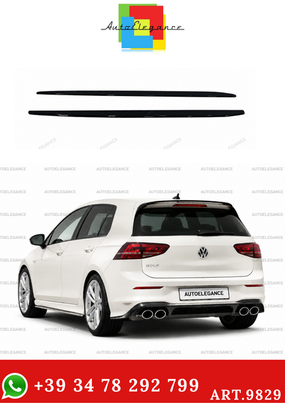 💫ART.9829 Sotto Minigonne Nero Lucido per Golf 7 2012-2020💫