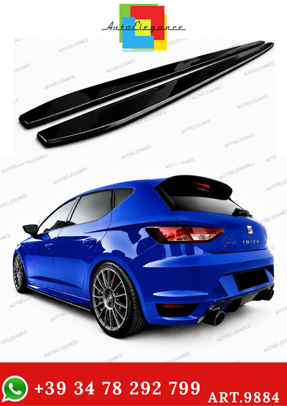 💫ART.9884 SOTTO MINIGONNE NERO LUCIDO PER SEAT LEON 5F 2012+ 💫