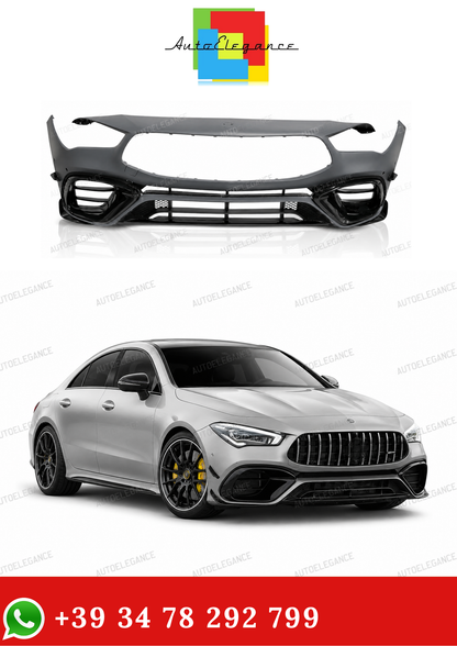 💫PARAURTI ANTERIORE (NERO) PER MERCEDES CLA W118 19-23 SPORTIVA💫