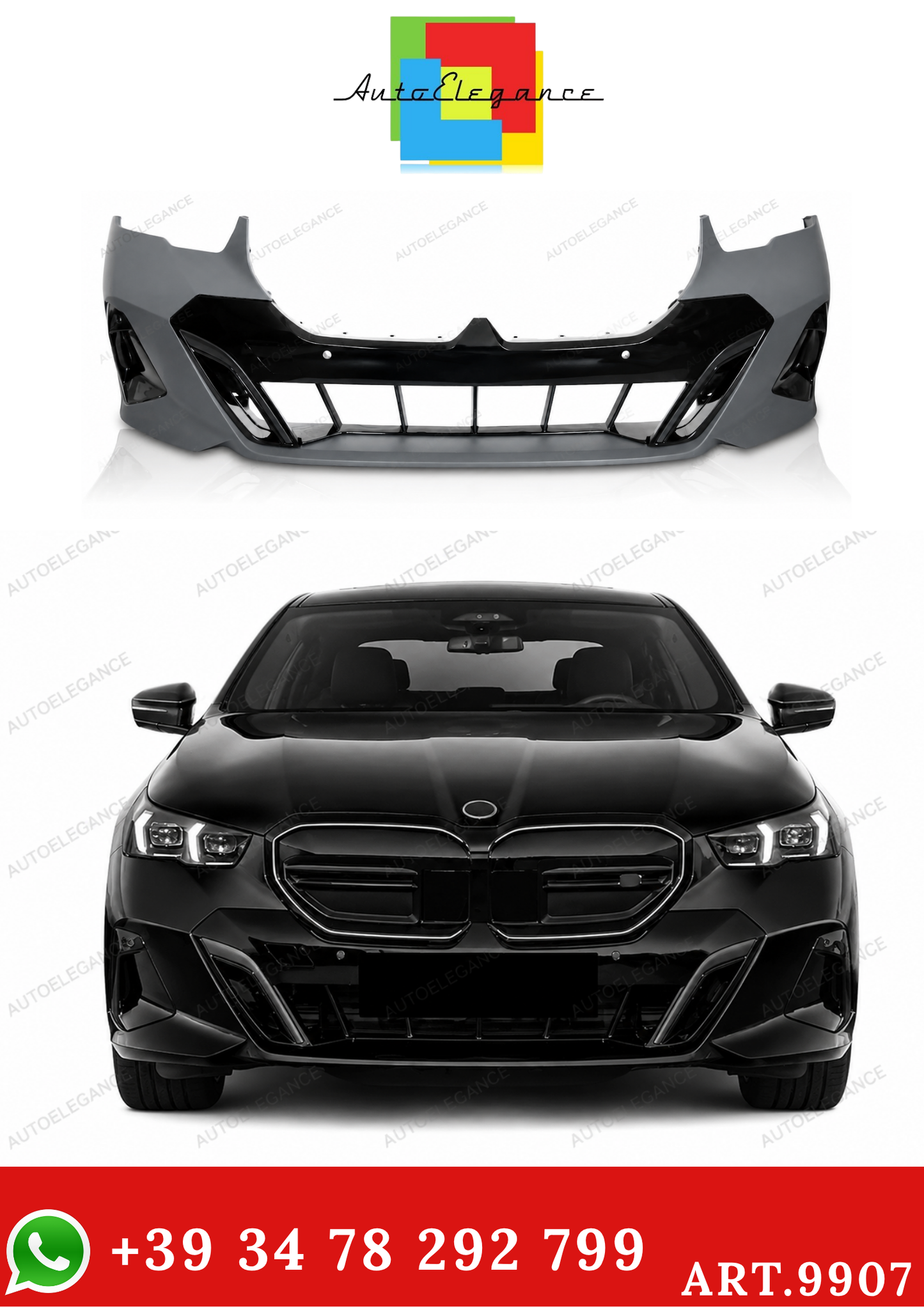 💫ART.9907 PARAURTI ANTERIORE SPORTIVO PER BMW G60 2023💫