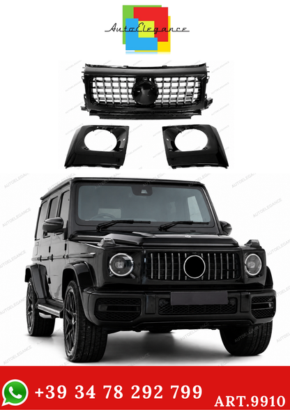 💫ART.9910 GRIGLIA SPORTIVA NERO CROMATO PER MERCEDES G-CLASS W464 18-24💫
