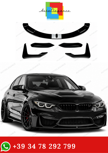 💫Splitter Anteriore Nero Lucido per BMW Serie 3 Serie 4 F80 F81 F82 F83 2015-2020💫