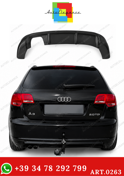 💫ART.0263 DIFFUSORE POSTERIORE PER AUDI A3 8P SPORTBACK 2005-2008💫