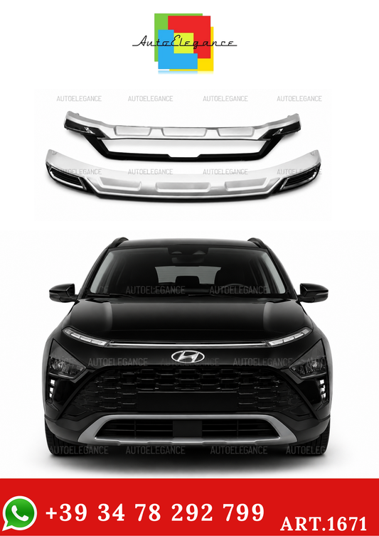 1671🔥KIT ADATTO PER HYUNDAI BAYON 1 2021+ LOOK LUXURY ANTERIORE + POSTERIORE🔥