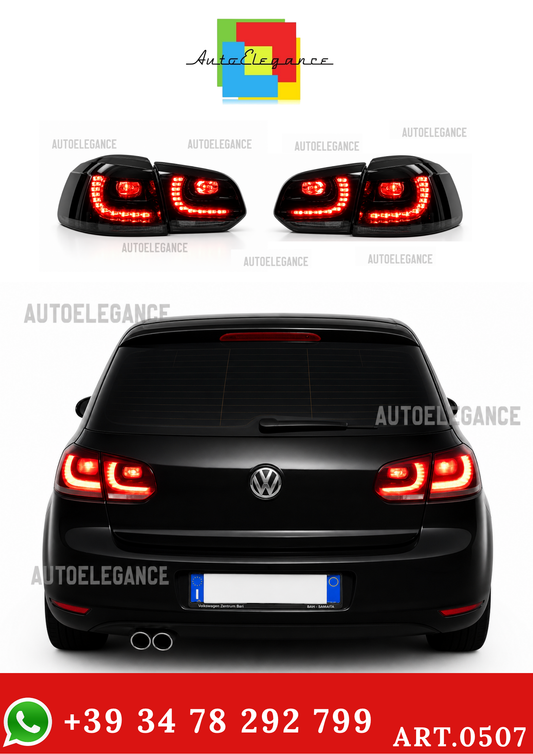 FARI POSTERIORI R20 FULL LED VW GOLF 6 VI 2008 AL 2012 FANALI FRECCIA DINAMICA