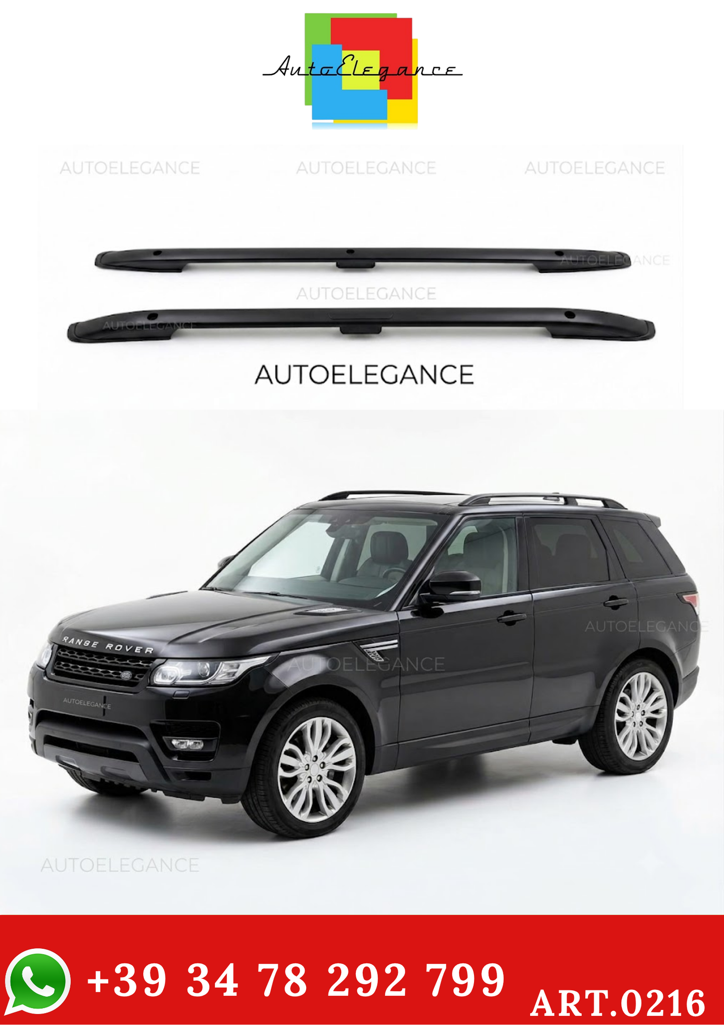 💫ART. 0216 MANCORRENTI RANGE ROVER SPORT L494 NERO 2013+ 💫
