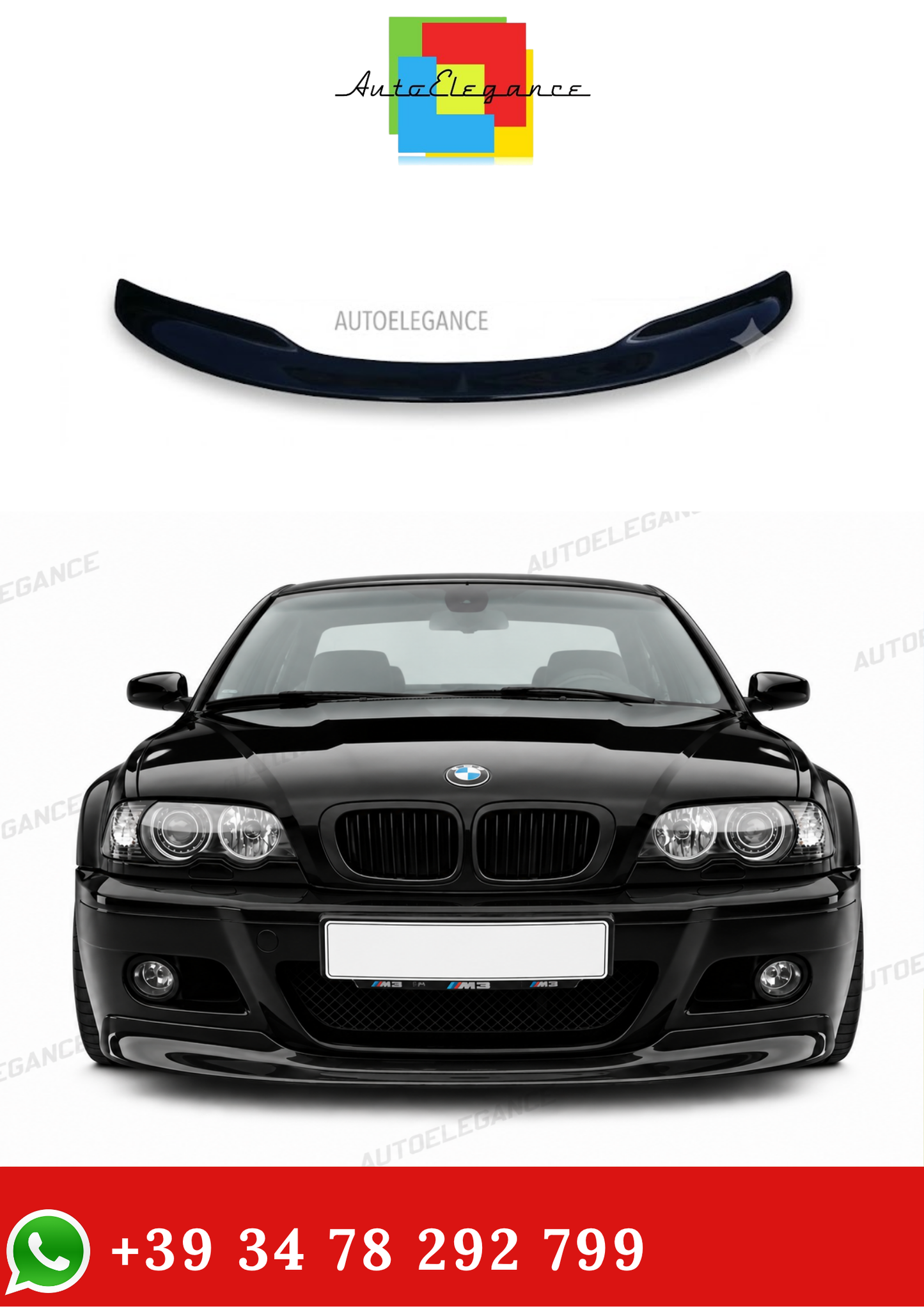 💫SPLITTER ANTERIORE NERO PER BMW SERIE 3 E46 M3💫
