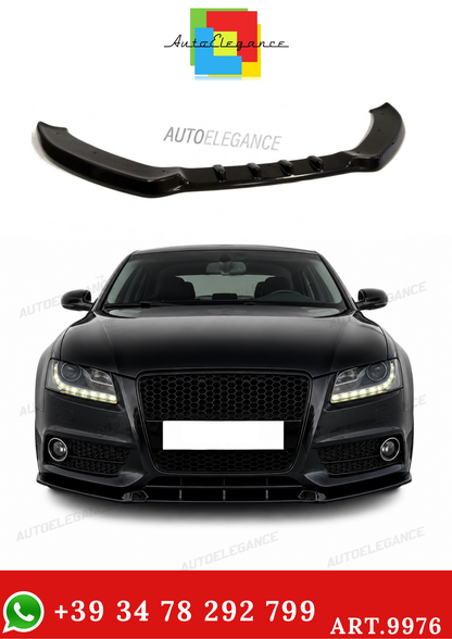 💫ART.9976 SPLITTER ANTERIORE PER AUDI A5 B8 / 8T NERO LUCIDO  / 2007 - 2011💫