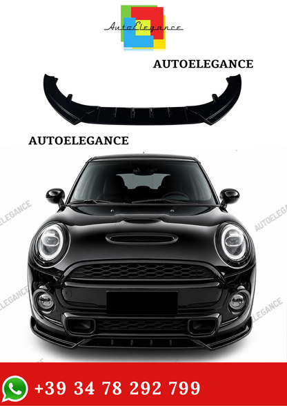 💫SPLITTER 3 PEZZI PER MINI COOPER S e JCW F55 F56 F57 2014-2021 NERO LUCIDO💫