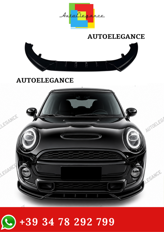 💫SPLITTER 3 PEZZI PER MINI COOPER S e JCW F55 F56 F57 2014-2021 NERO LUCIDO💫