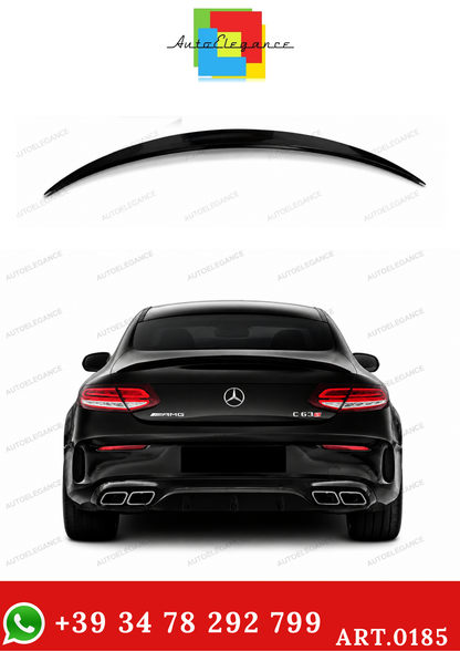 💫ART.0185 SPOILER POSTERIORE NERO LUCIDO MERCEDES CLASSE C C205 COUPE AMG💫