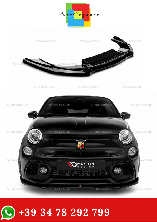 💫Splitter Anteriore per Abarth 595 Mk1 Facelift Nero Lucido💫