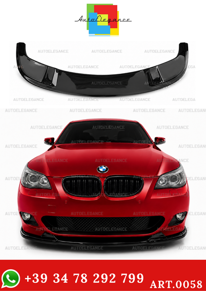 0058🔥SPLITTER ANTERIORE ADATTO PER BMW SERIE 5 E60 E61 M TECH ABS NERO LAMA🔥
