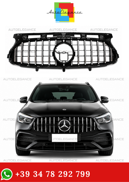 💫GRIGLIA ANTERIORE AMG GT-R PROFILI SATINATI PANAMERICANA - MERCEDES GLA H247💫