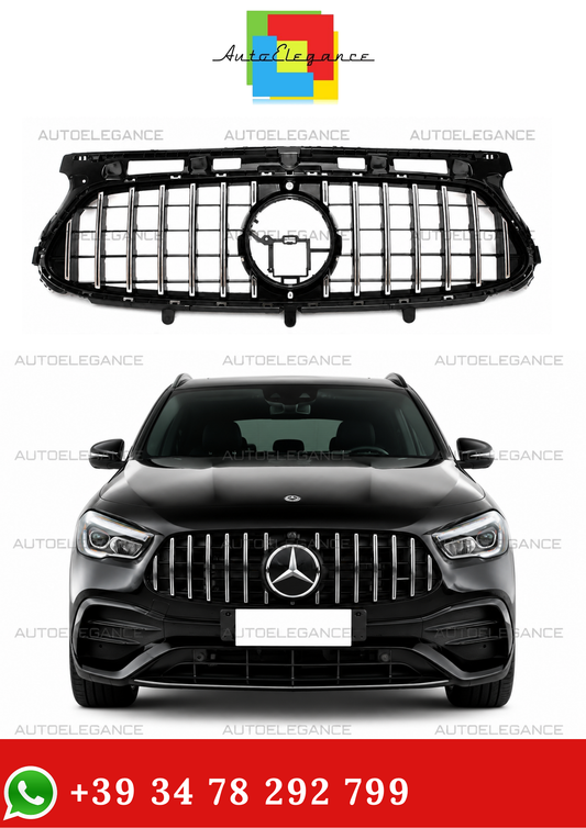 💫GRIGLIA ANTERIORE AMG GT-R PROFILI SATINATI PANAMERICANA - MERCEDES GLA H247💫