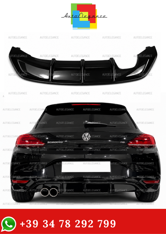🔥 0615 DIFFUSORE POSTERIORE LOOK R-LINE / R PER VW SCIROCCO III 🔥
