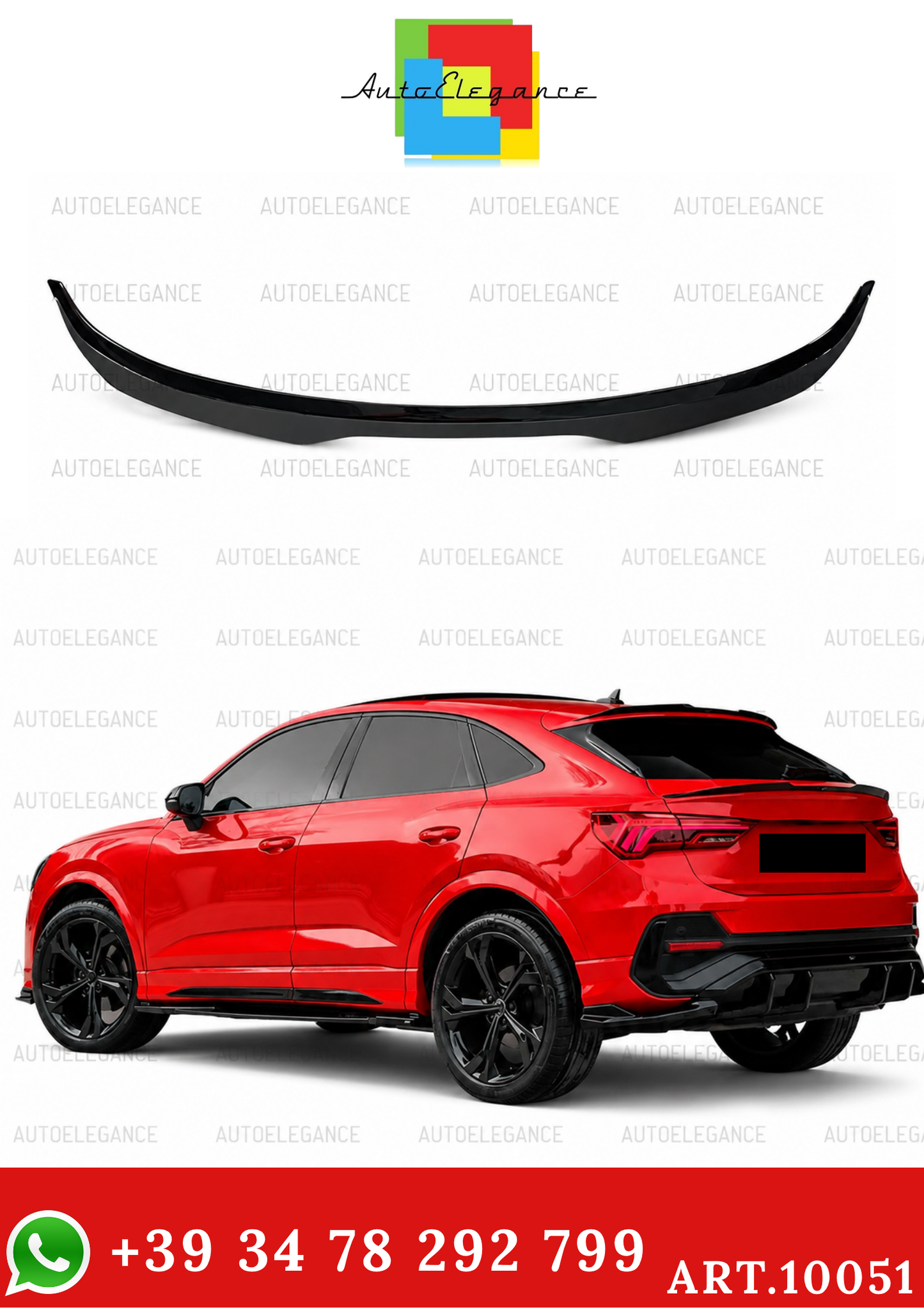 💫ART.10051 Spoiler sul Tetto per AUDI Q3 / Q3 S-Line / RSQ3 Sportback F3 2019-2025💫
