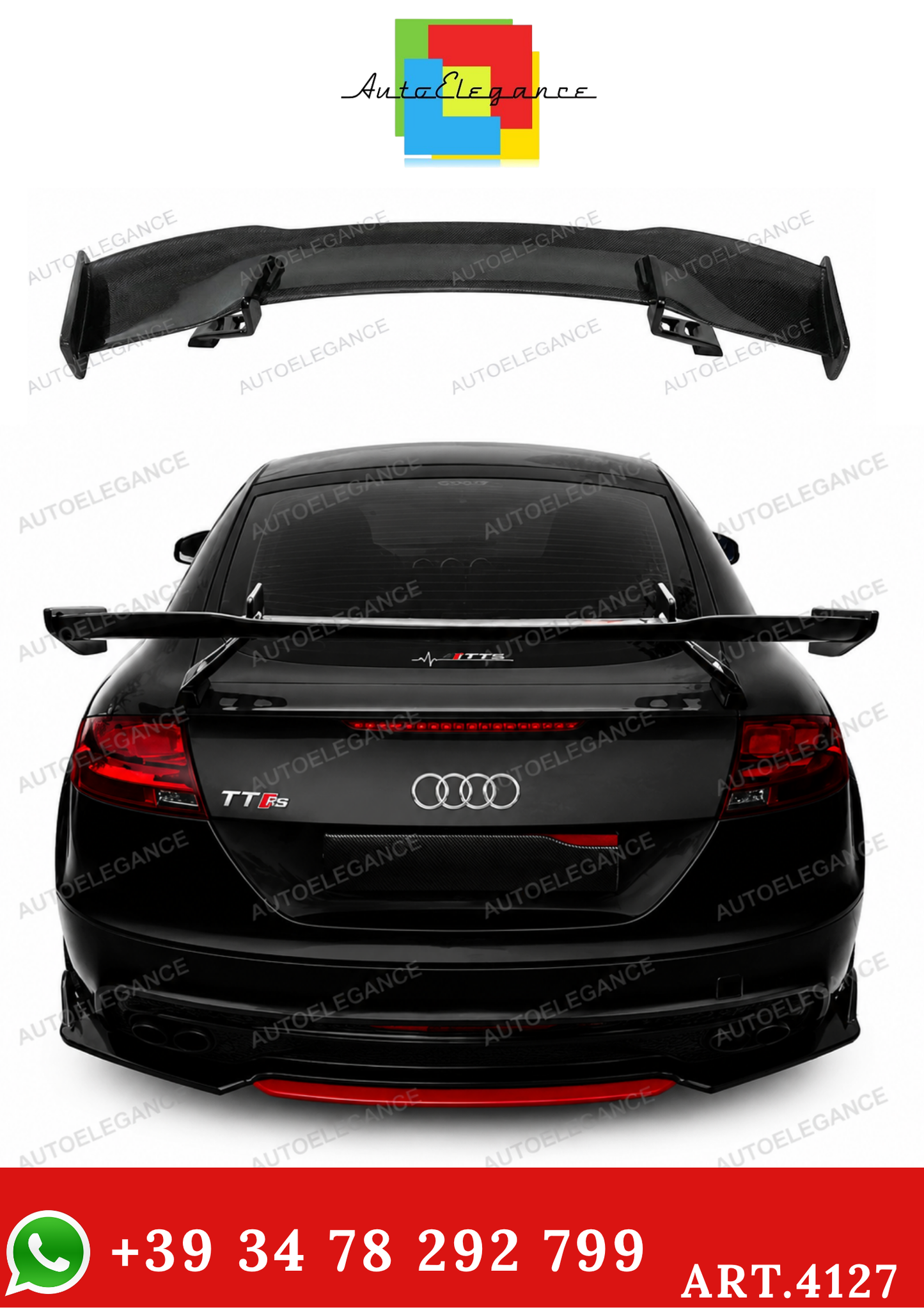 💫ART.4127 Spoiler in Carbonio per Audi R8 2019-2021 / TT 2015-2019💫