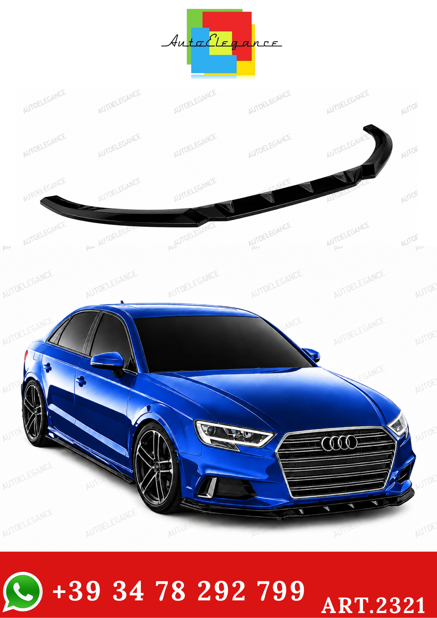 💫ART.2321 SPLITTER AUDI A3 8V FACELIFT SEDAN 2016-2020💫