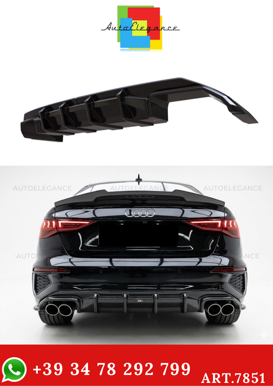 🔥ART.7851  DIFFUSORE POSTERIORE ADATTO PER AUDI A3 S-LINE 8Y FACELIFT SEDAN🔥