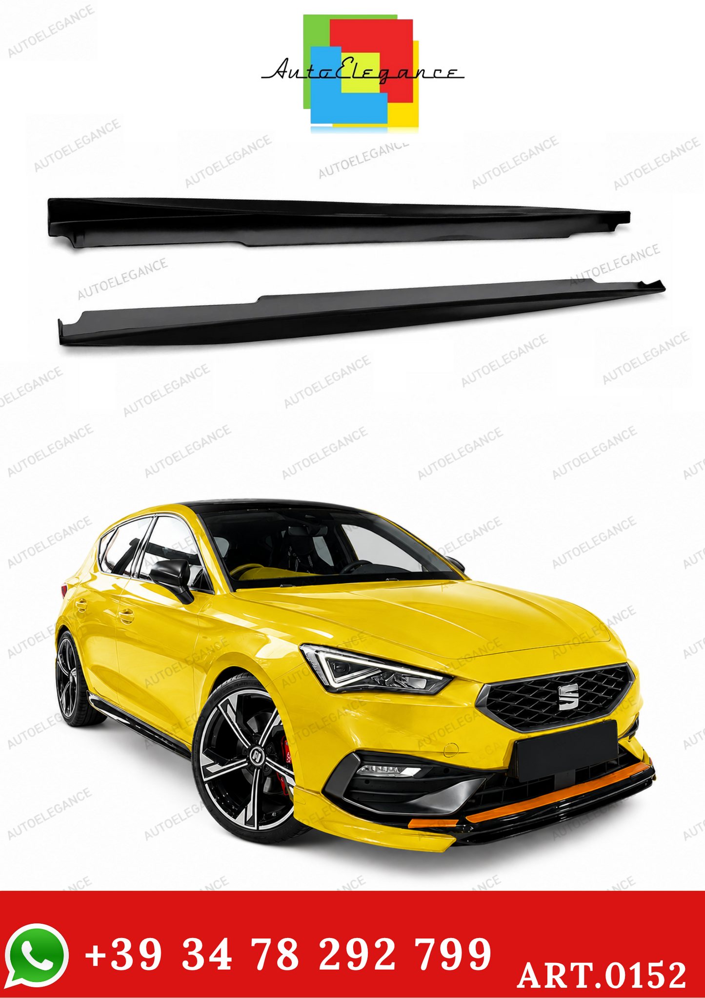 ART.0152 Coppia Minigonne Laterali Down Port Seat Leon Kl MK4 2020