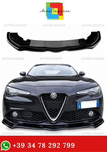 💫SPLITTER ALFA ROMEO ADATTO PER GIULIA STANDARD IN NERO LUCIDO ABS💫