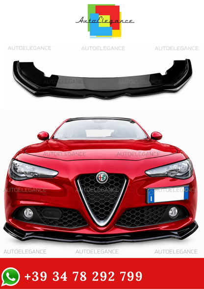 💫SPLITTER ALFA ROMEO ADATTO PER GIULIA STANDARD IN NERO LUCIDO ABS💫