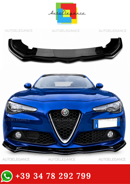 💫SPLITTER ALFA ROMEO ADATTO PER GIULIA STANDARD IN NERO LUCIDO ABS💫