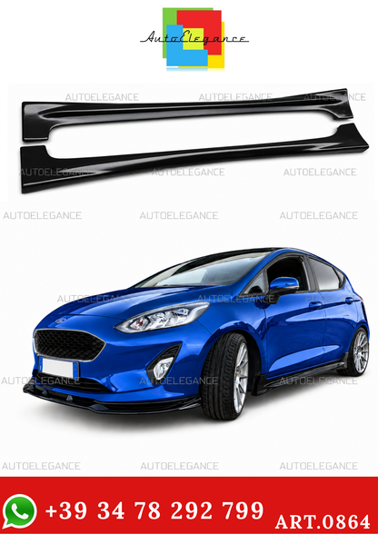 💫MINIGONNE LATERALI PER FORD FIESTA MK7 VI 2008-2018 LOOK ST ZETEC GREZZO💫