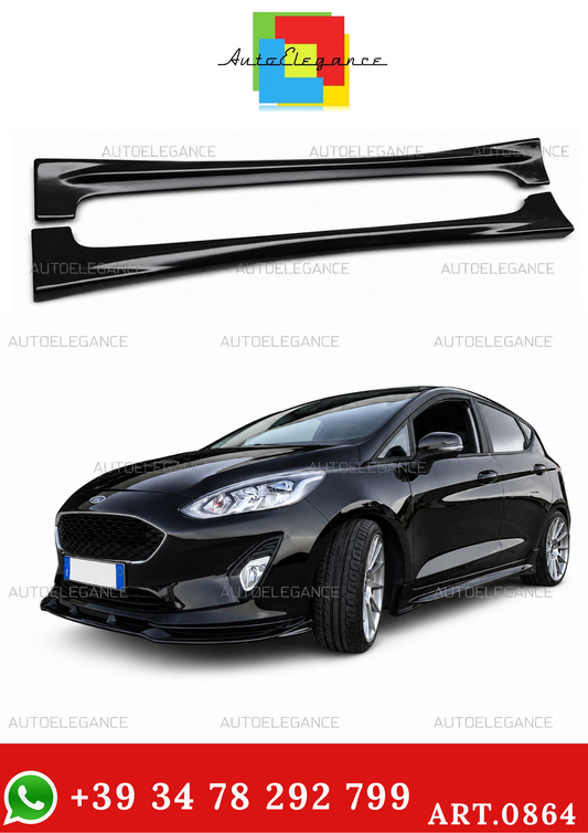 💫MINIGONNE LATERALI PER FORD FIESTA MK7 VI 2008-2018 LOOK ST ZETEC GREZZO💫