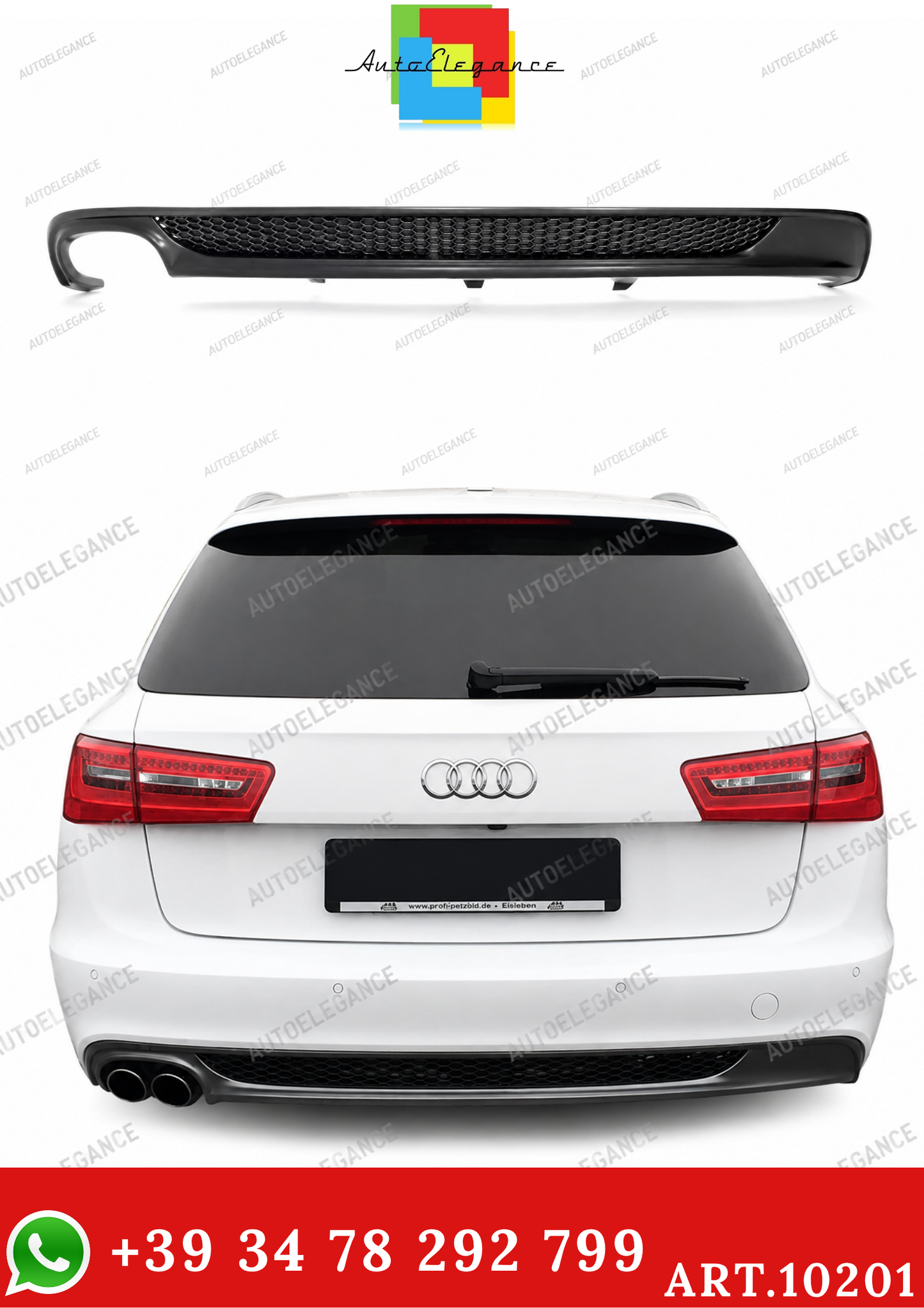 💫ART.10201 Diffusore Posteriore per Audi A6 C7 2011–2014 GREZZO💫