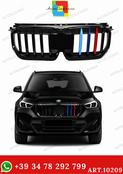 💫ART.10209 GRIGLIA BMW X1 U11 23- LOOK M NERO LUCIDO TRICOLORE💫