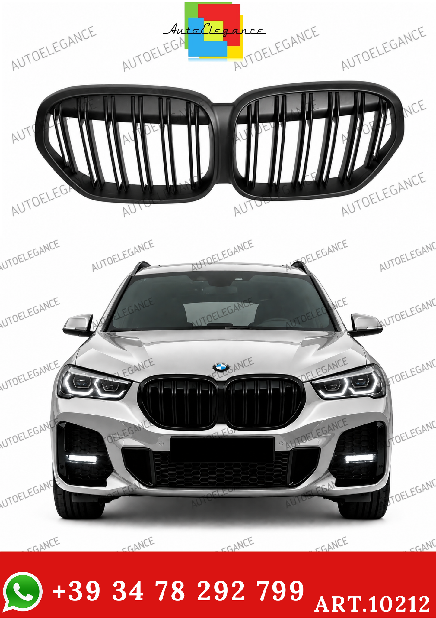 💫ART.10212 GRIGLIA BMW X1 F48 LCI 19-22 NERO OPACO💫