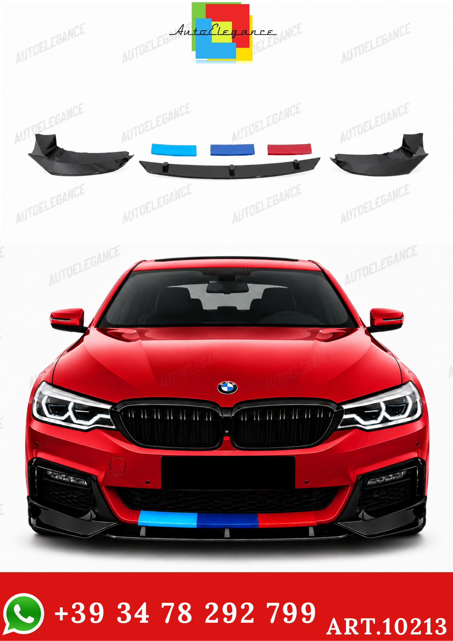 💫ART.10213 SPLITTER ANTERIORE PER BMW G30 G31 17-23 LOOK M5💫