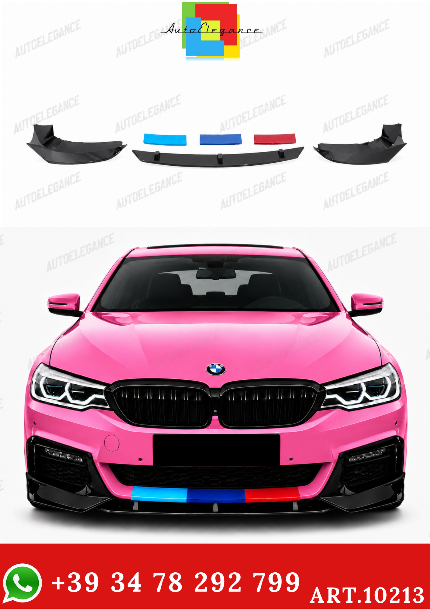 💫ART.10213 SPLITTER ANTERIORE PER BMW G30 G31 17-23 LOOK M5💫