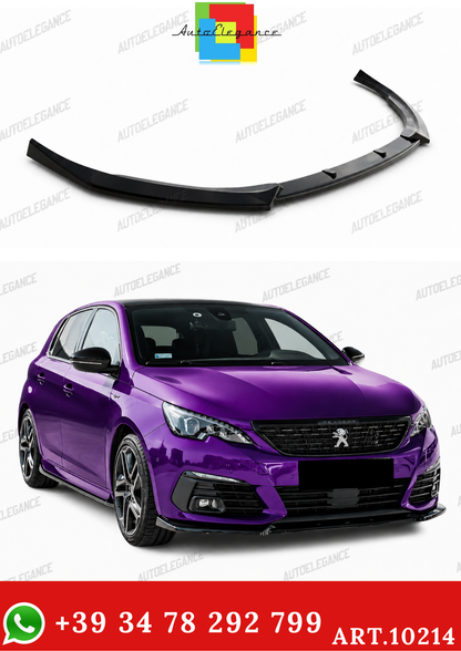 💫ART.10214 SPLITTER ANTERIORE PER PEUGEOT 308 GT 2017-2021💫