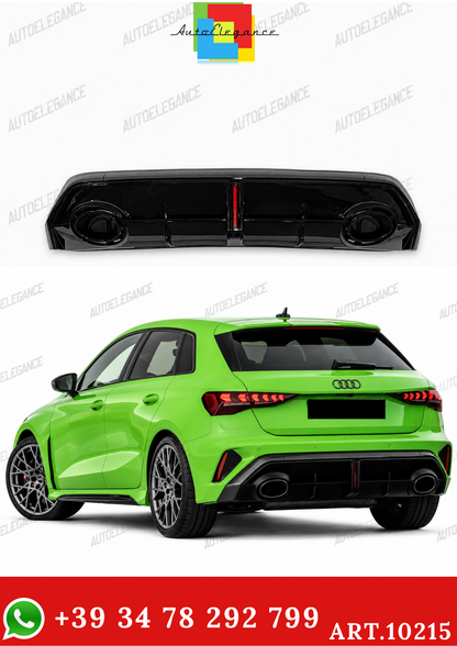 💫ART.10215 DIFFUSORE POSTERIORE PER AUDI A3 8Y 25- LOOK RS3💫