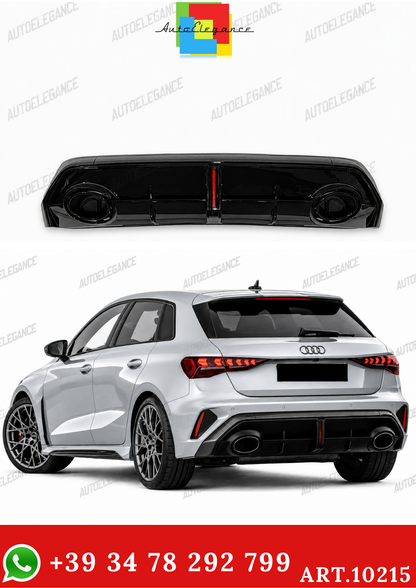 💫ART.10215 DIFFUSORE POSTERIORE PER AUDI A3 8Y 25- LOOK RS3💫
